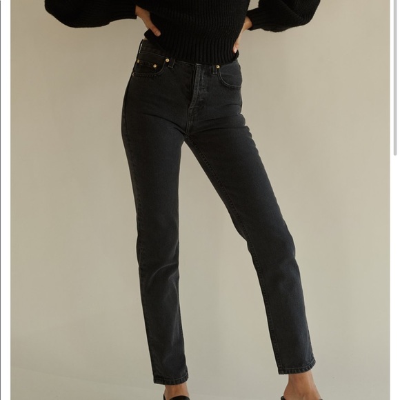Classic High-Waisted Vintage Black Denim 26 - Picture 2 of 5